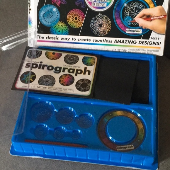 The original Spirograph game scratch & shimmer create amazing art - Picture 3 of 9